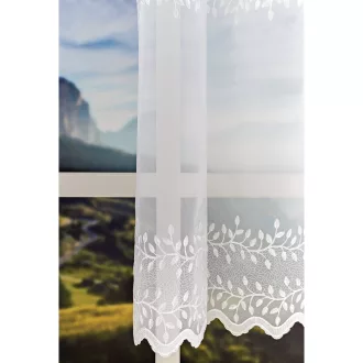   7015  3 sorban hímzett levél mintás fényáteresztő függöny - 280 cm