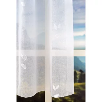   7017 levél mintás voile fényáteresztő függöny - 300 cm