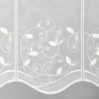 7024 hímzett levél mintás voile vitrázs - 30/60 cm