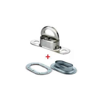 Fém babacsat 22*13mm + ovál ringli szett