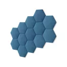 Hexa_XL bársony hatszög falpanel - 2260 babakék