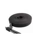 Kábelrendező (kétoldalas) tépőzár - fekete - 5cm széles