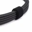 Kábelrendező (kétoldalas) tépőzár - fekete - 5cm széles