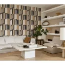 TF00330533 geometrikus mintájú barna tapéta