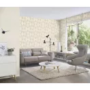 TF00608236 geometrikus mintájú világosszürke tapéta