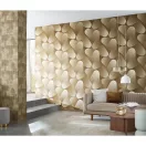 TF10423-30 geometrikus mintájú bronz tapéta