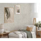 TF10446-14 levélmintás homokszínű tapéta