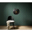 TF10451-19 geometrikus mintájú türkiz tapéta