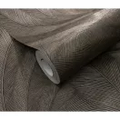 TF10476-47 madártoll-mintájú sötétszürke tapéta