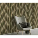TF10526-15 famintájú geometrikus barna tapéta