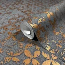 TF30035119 geometrikus mintájú sötétszürke tapéta