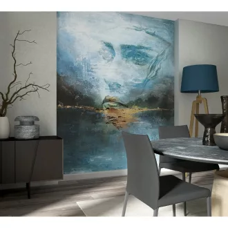 TF30035497 női arc mintájú kék tapétaposzter, digitális panel