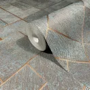 TF30035512 geometrikus mintájú kék tapéta