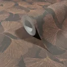 TF30035779 levélmintás sötétbarna tapéta