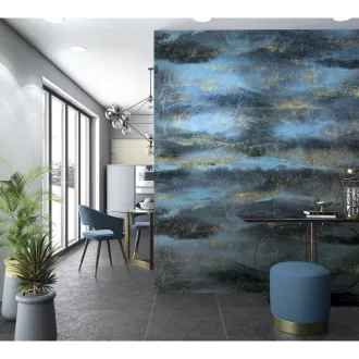 TF30046730 tájkép mintájú sötétkék tapétaposzter, digitális panel