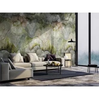 TF30046967 absztrakt mintájú zöld tapétaposzter, digitális panel