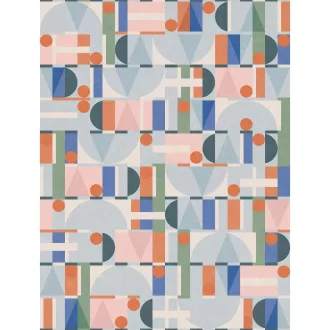 TF30081647 geometrikus mintájú kék tapéta