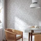 TF30082439 levélmintás világosszürke tapéta