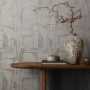 TF30082453 absztrakt mintájú homokszínű tapéta