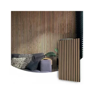 Akusztikus falpanel - sötét tölgy - 60x260cm